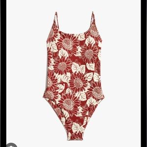 Madewell sunflower one piece swim suit